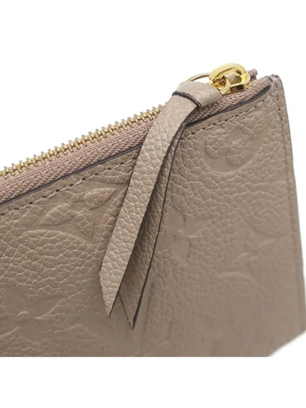 Louis Vuitton Chain Wallet Pochette Felicie Monogram Empreinte Tourterelle Gold